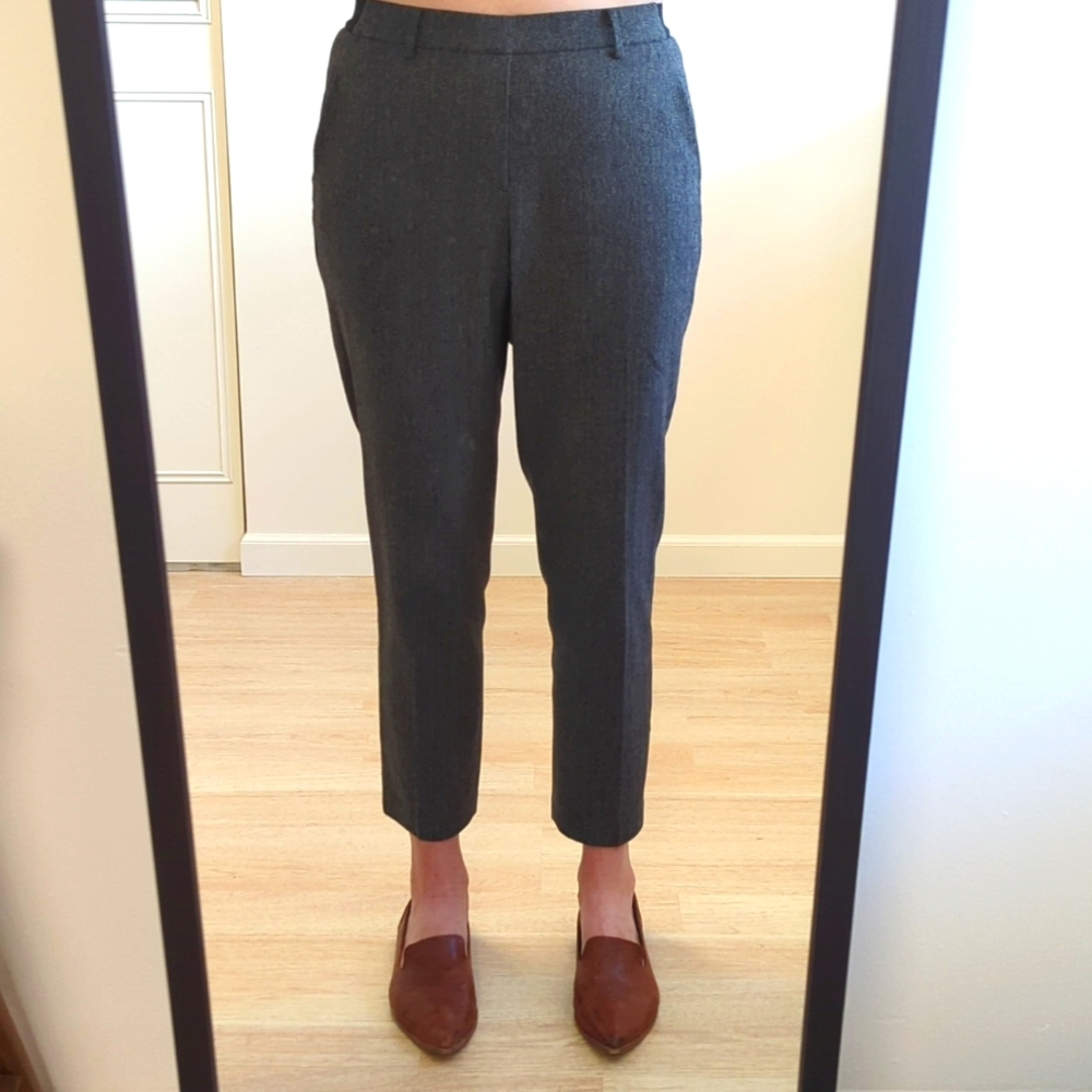 Uniqlo Grey Herringbone Pants